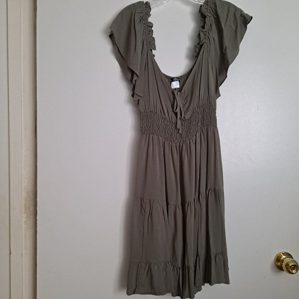 Boho Flutter Sleeve Dress